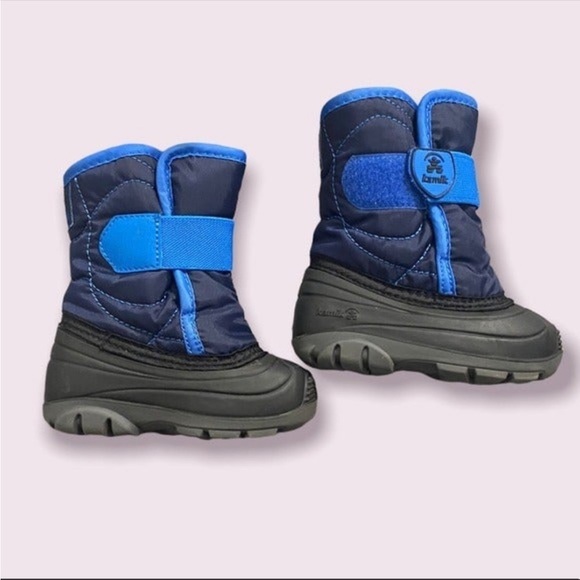 Kamik Snow Boots, Navy, Velcro, Size 5 - Picture 1 of 5